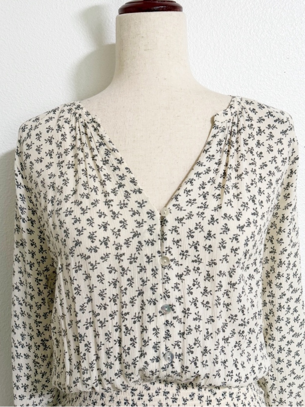 Rails Jasmine Ditsy Floral Smocked Waist Layered Mini Dress - Picture 5 of 15